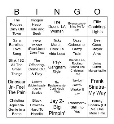 Radio Bingo December Birthdays Bingo Card