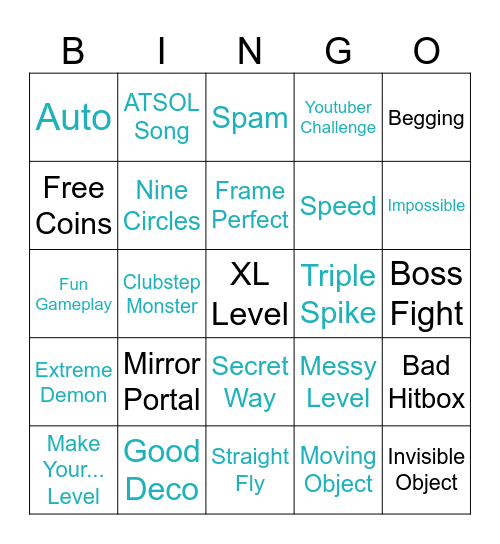 Recent Tab Bingo Card