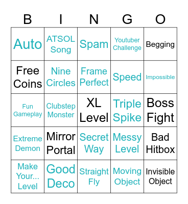 Recent Tab Bingo Card