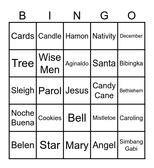 LIZEL Bingo Card