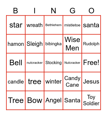 ROSE Bingo Card