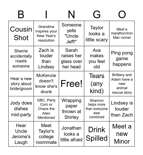 "With All Due Respect" Bingo Card Bingo Card