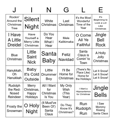 Christmas Bingo Card
