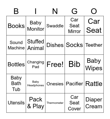 Welcoming Baby Beckman Bingo Card