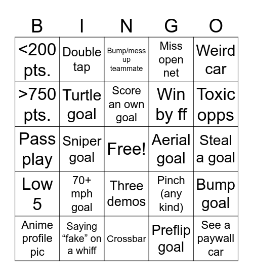RL for us Bingo Card