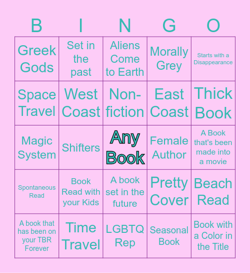 2024 Book Challenge Bingo Card