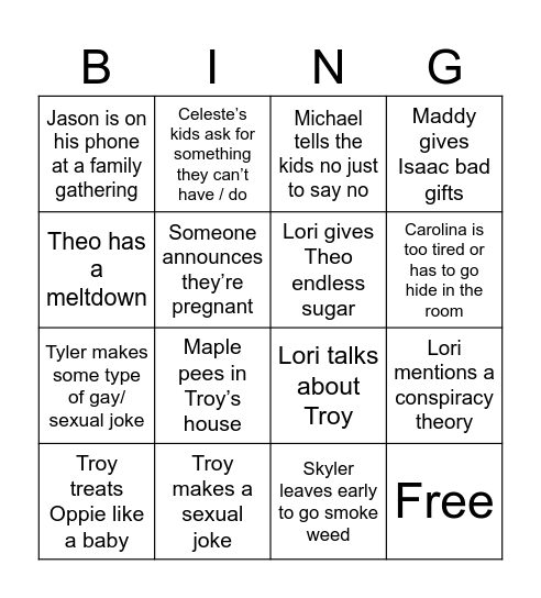 Christmas Bingo Card