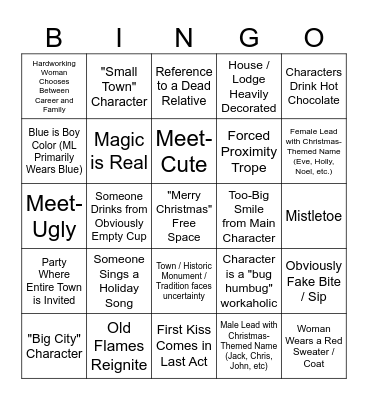 Hallmark Holiday Bingo! Bingo Card
