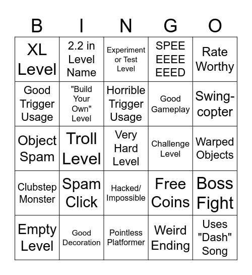 2.2 Bingo Card