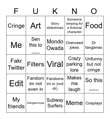 Tickle Tock Bingo Card