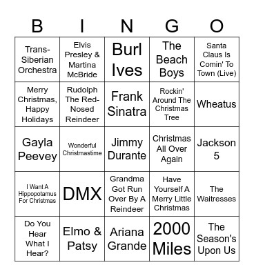 Christmas Bingo Card