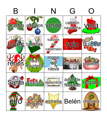 Bingo Navideño Bingo Card