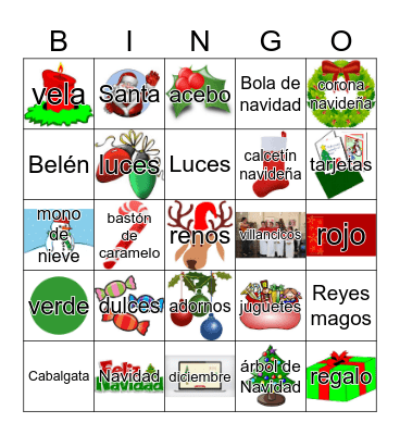 Bingo Navideño Bingo Card