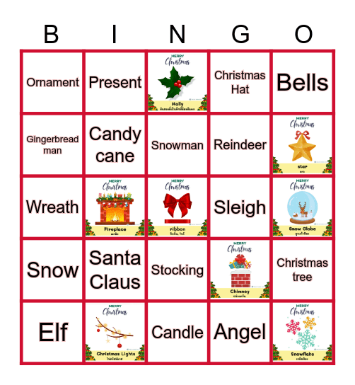 Christmas Bingo Ben 5 Bingo Card