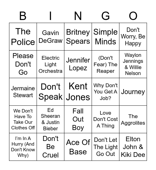 Don't Bother Bingo Card