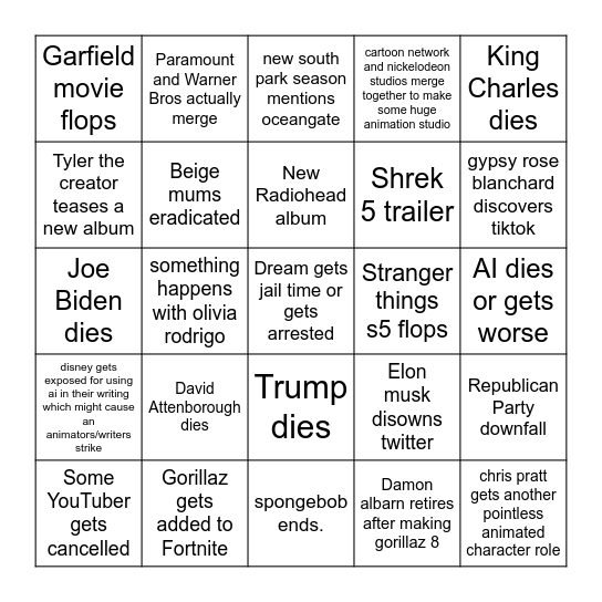 2024 Bingo Card