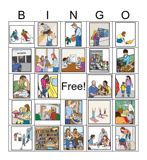 EVERYDAY ACTIVITIES Bingo Card