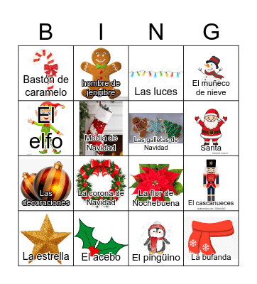 Navidad Bingo Card