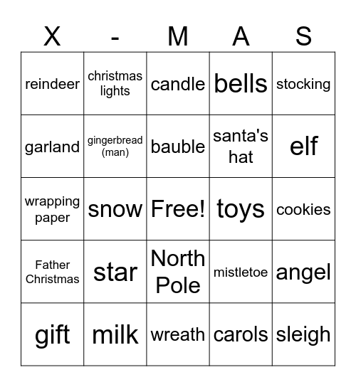 Christmas Bingo Card