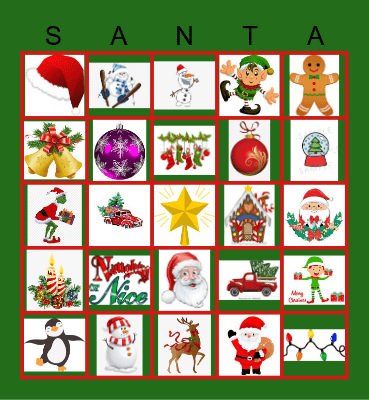 Christmas Bingo Card