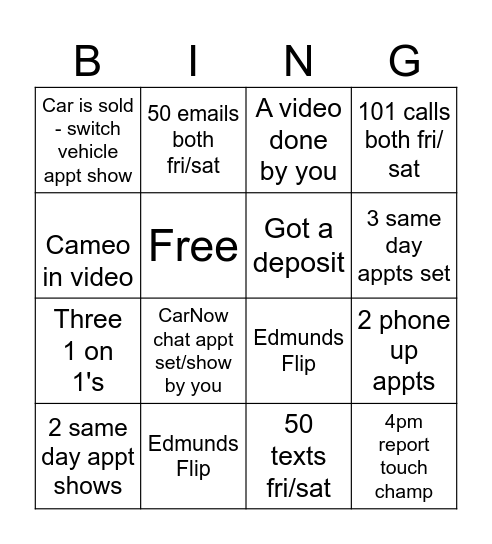 Internet Bingo! Bingo Card