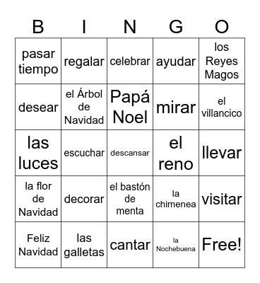 La Navidad Bingo Card