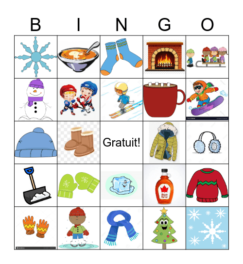 L'hiver Bingo Card