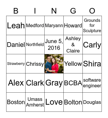 Deb's bridal shower Bingo Card