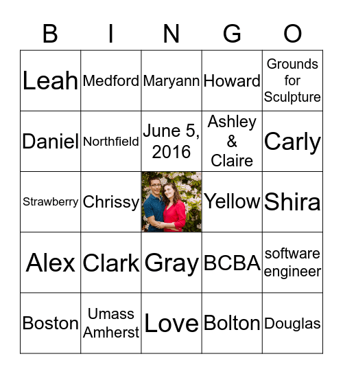 Deb's bridal shower Bingo Card
