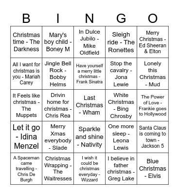 Christmas Bingo Card