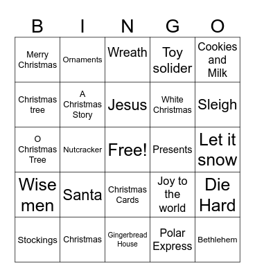 Christmas Bingo Card