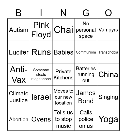 Private Kitchens Bingo 2024 Bingo Card