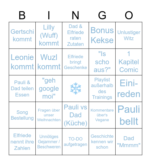 Christmas Bingo Card