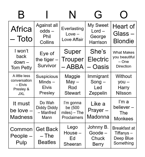 My Dad Says This is a Classic Bingo Card