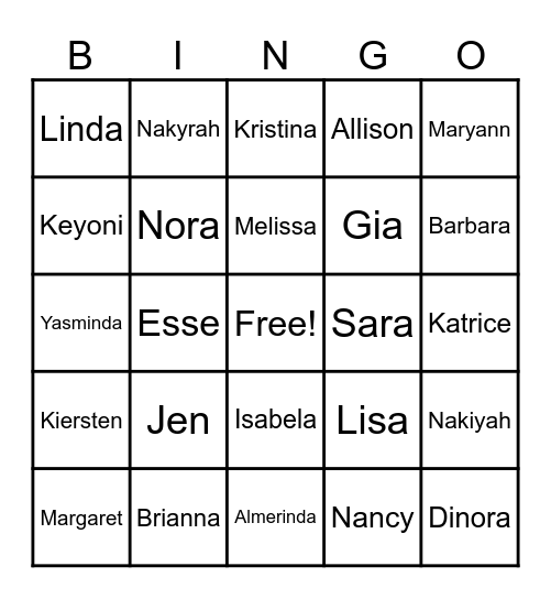 HERE WE GROW HOLIDAY BINGO Card