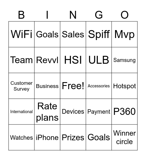 Fun Bingo Card