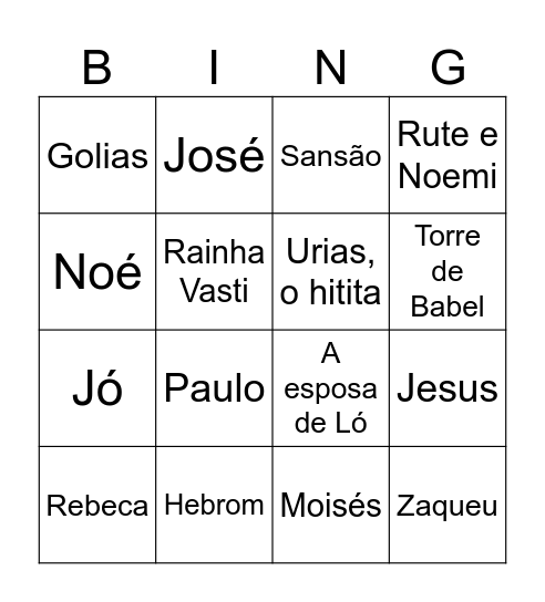 Family Worship! Bingo Card
