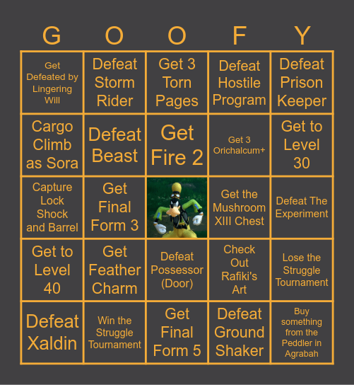 KH2 Randomizer Bingo Card