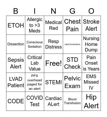 ED CHRISTMAS BINGO Card