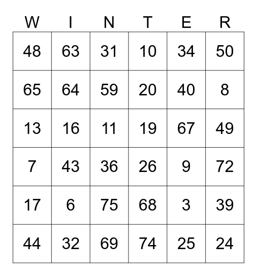 BLIZZARD BINGO - MILITARY Bingo Card