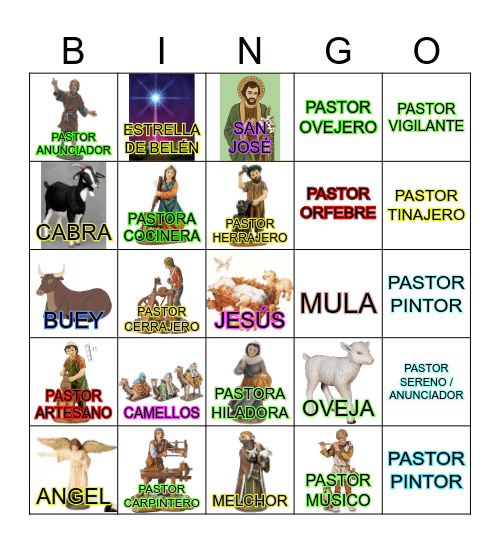 PERSONAJES DEL PESEBRE Bingo Card