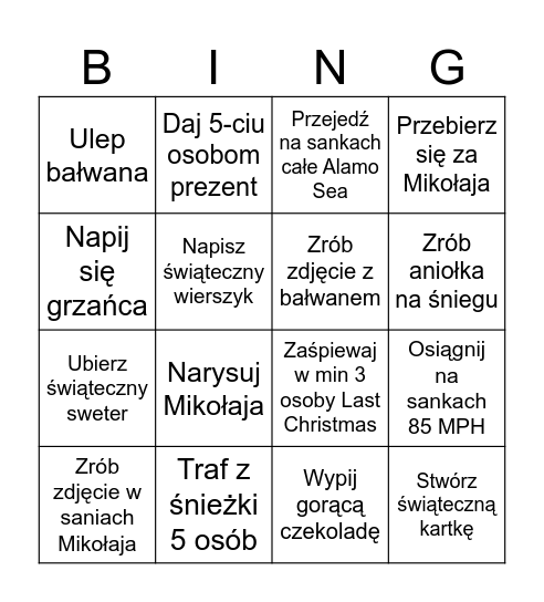 BCSO Bingo Card