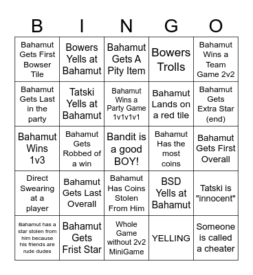 Mario Bingo vs Tatski Boobers & BSD Bingo Card