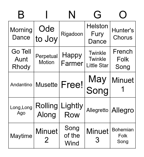 Check-Off Chart Bingo! Bingo Card