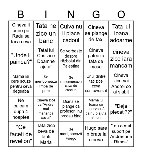 Bingo De Craciun🎄 Bingo Card