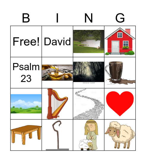 Psalm 23 Bingo Card