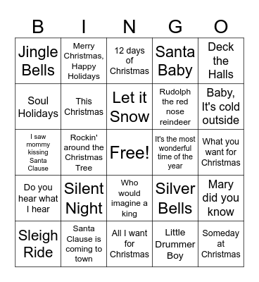 Christmas Bingo Card
