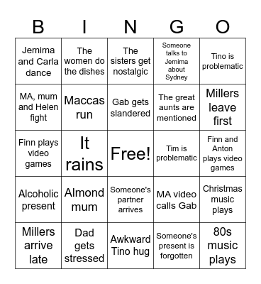 Christmas Bingo Card