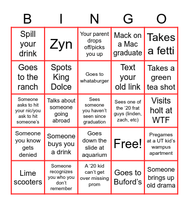 McCallum Christmas bingo on 6th Bingo Card