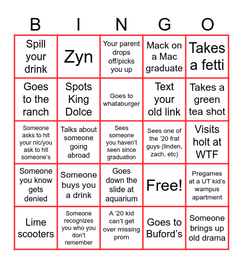 McCallum Christmas bingo on 6th Bingo Card